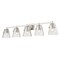 Z-Lite Analia Vanity, 5-Light, 45.75 In.W x 7.5 In.L x 9.25 In.H, Brushed Nickel/Clear Ribbed 1101-5V-BN - alternate 5